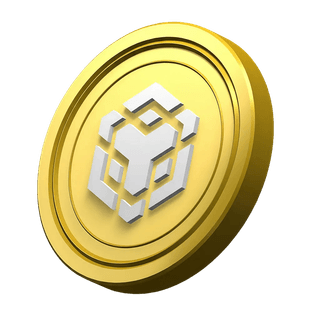 Moneda decorativa de BNB ubicada en la sección informativa de la plataforma